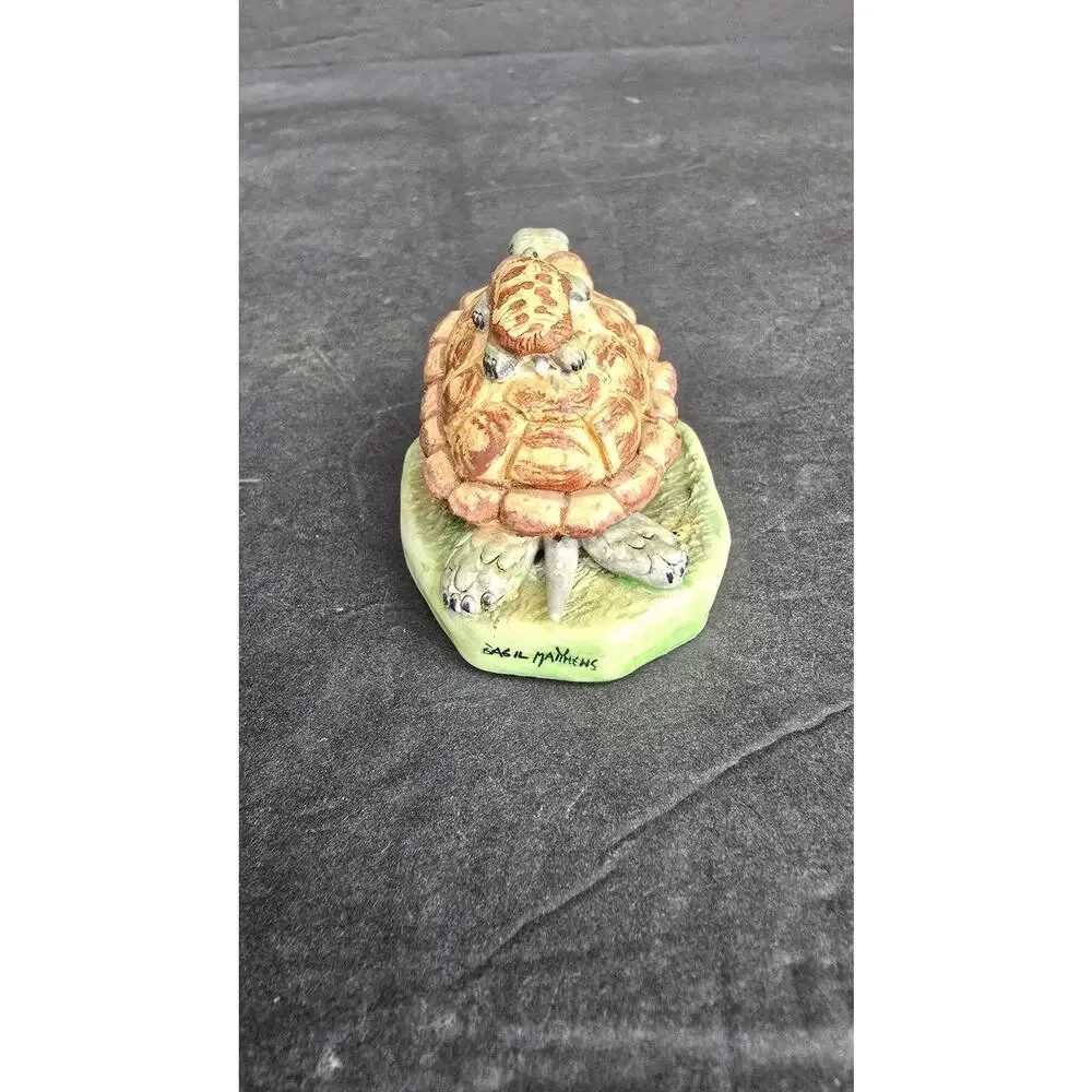Vintage Basil Matthews Turtle Tortoise Figurine Signed Made in England